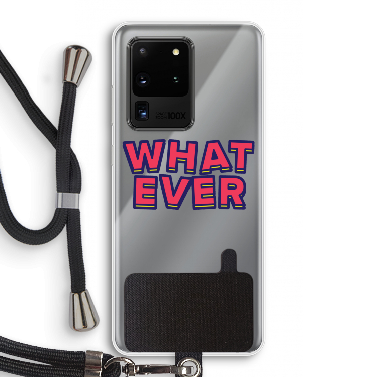 Whatever: Samsung Galaxy S20 Ultra Transparant Hoesje met koord