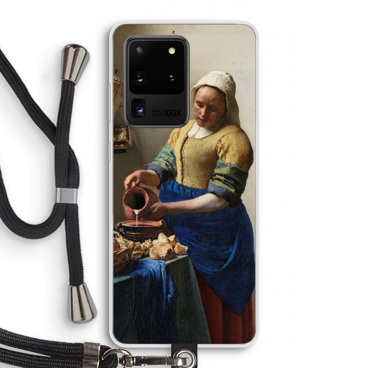 The Milkmaid: Samsung Galaxy S20 Ultra Transparant Hoesje met koord