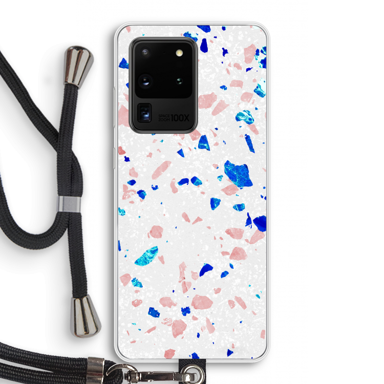 Terrazzo N°6: Samsung Galaxy S20 Ultra Transparant Hoesje met koord