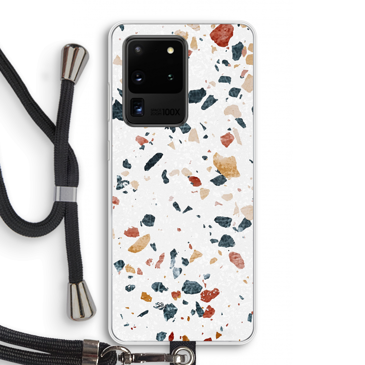 Terrazzo N°4: Samsung Galaxy S20 Ultra Transparant Hoesje met koord