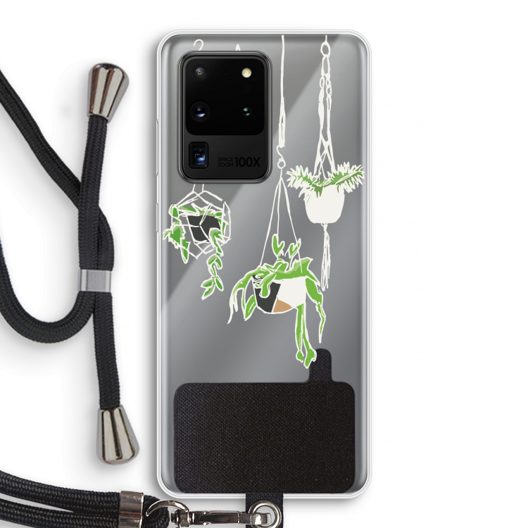 Hang In There: Samsung Galaxy S20 Ultra Transparant Hoesje met koord