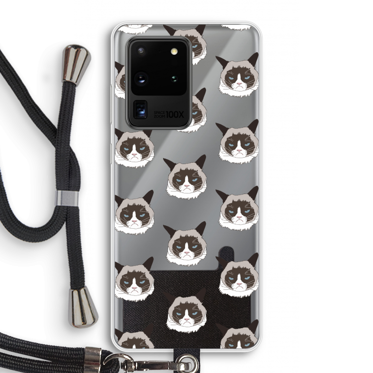 It's a Purrr Case: Samsung Galaxy S20 Ultra Transparant Hoesje met koord