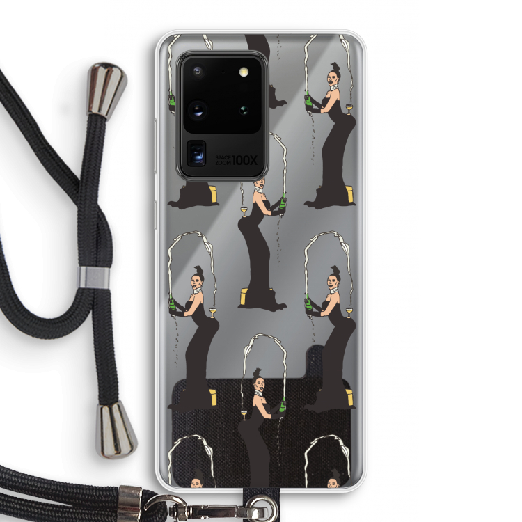 Pop Some Kim: Samsung Galaxy S20 Ultra Transparant Hoesje met koord
