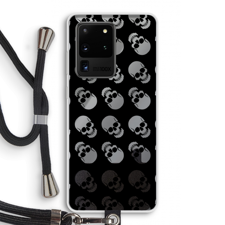 Musketon Skulls: Samsung Galaxy S20 Ultra Transparant Hoesje met koord