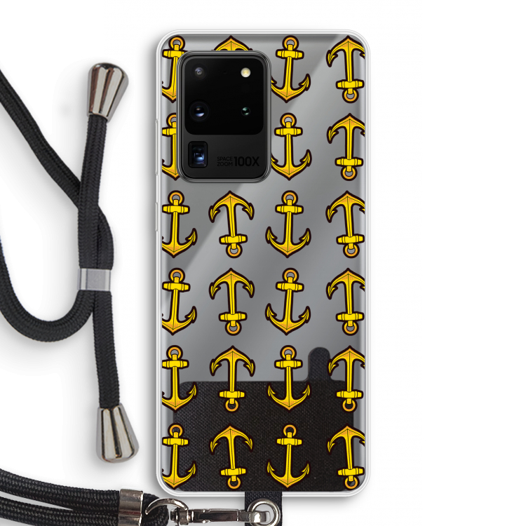 Musketon Anchor: Samsung Galaxy S20 Ultra Transparant Hoesje met koord