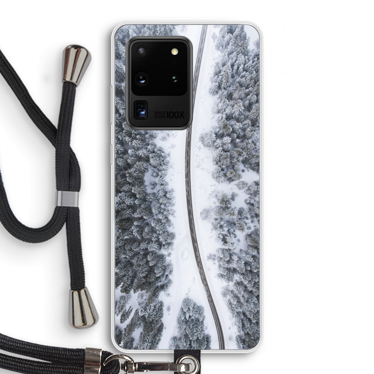 Snøfall: Samsung Galaxy S20 Ultra Transparant Hoesje met koord