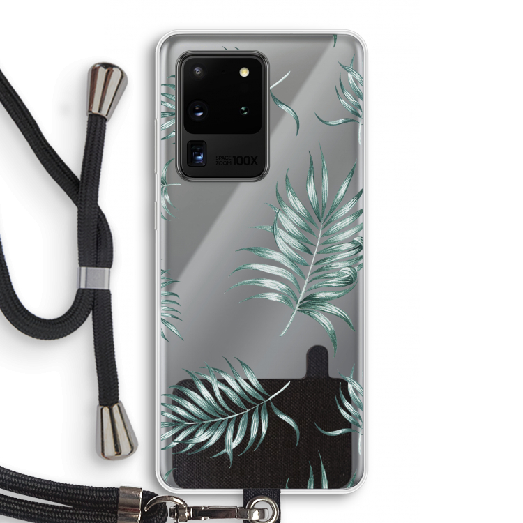 Simple leaves: Samsung Galaxy S20 Ultra Transparant Hoesje met koord