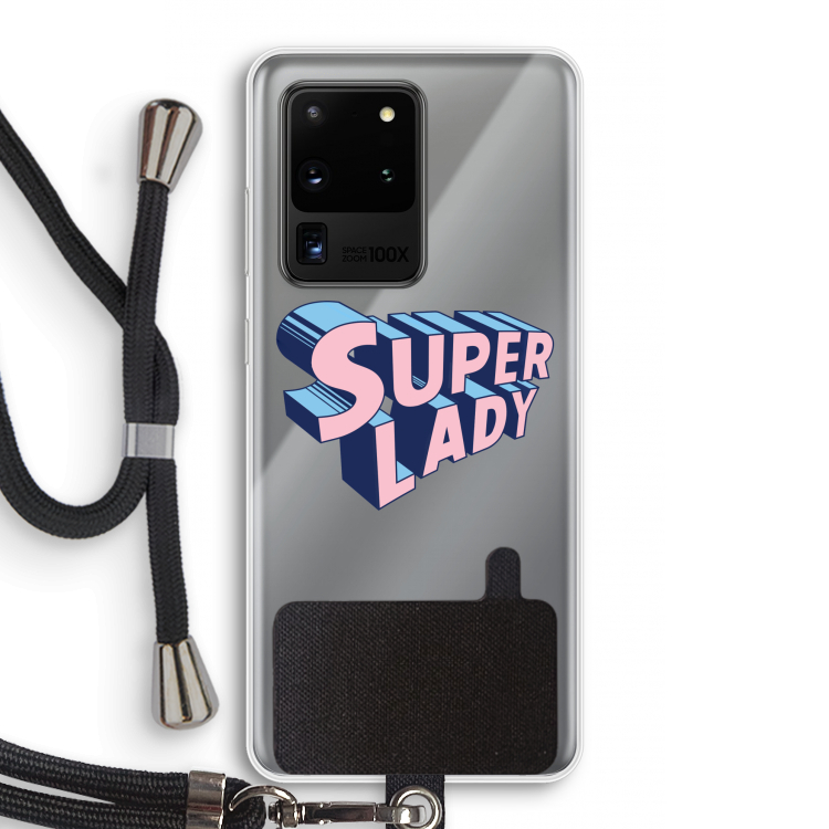 Superlady: Samsung Galaxy S20 Ultra Transparant Hoesje met koord