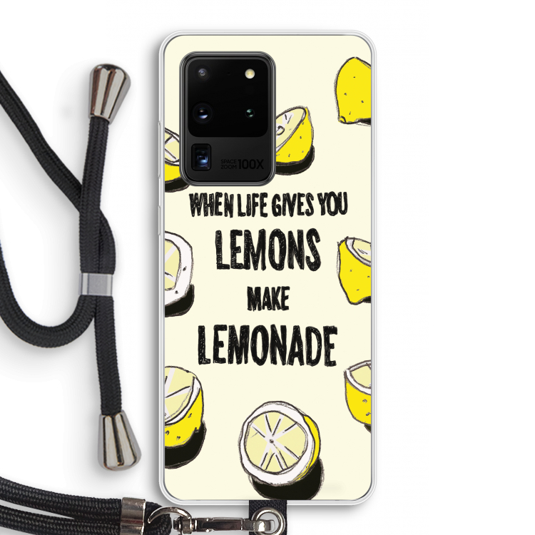 Lemonade: Samsung Galaxy S20 Ultra Transparant Hoesje met koord
