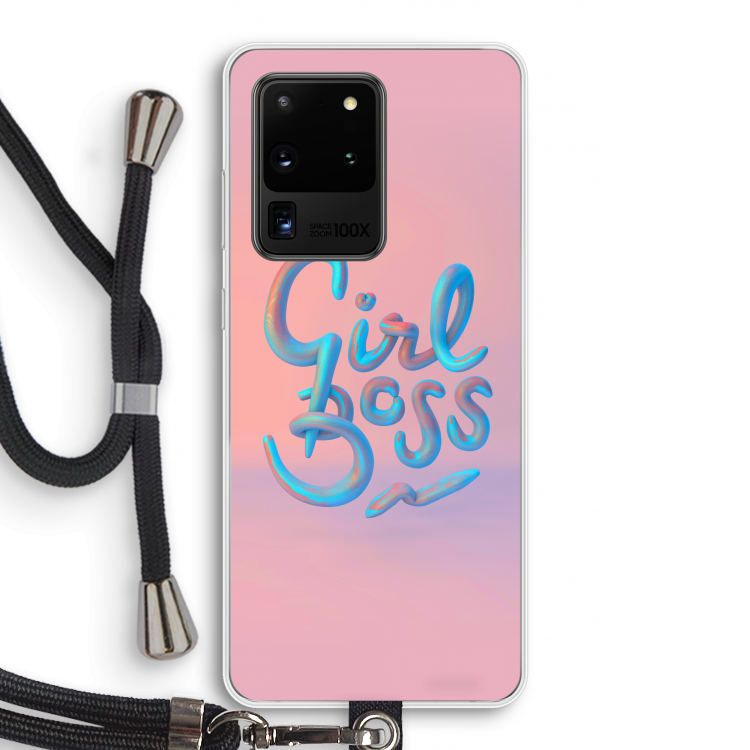Girl boss: Samsung Galaxy S20 Ultra Transparant Hoesje met koord