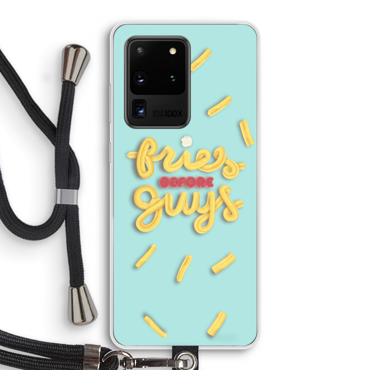 Always fries: Samsung Galaxy S20 Ultra Transparant Hoesje met koord