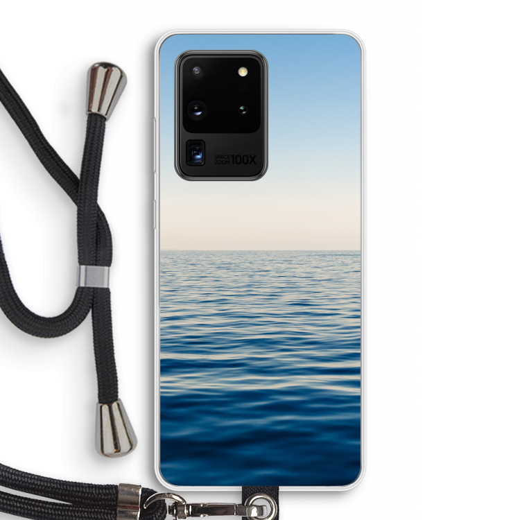 Water horizon: Samsung Galaxy S20 Ultra Transparant Hoesje met koord
