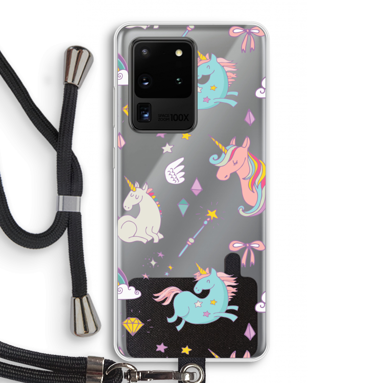 Fantasiewereld: Samsung Galaxy S20 Ultra Transparant Hoesje met koord