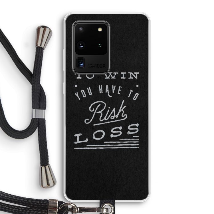Risk loss: Samsung Galaxy S20 Ultra Transparant Hoesje met koord