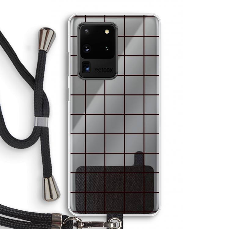 Rooster: Samsung Galaxy S20 Ultra Transparant Hoesje met koord