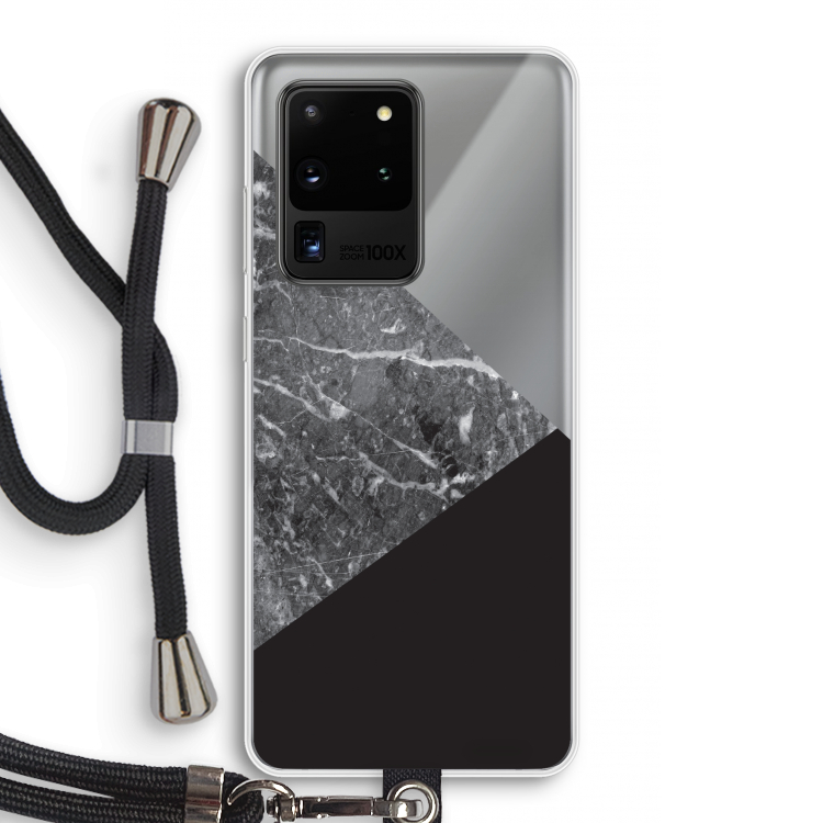 Combinatie marmer: Samsung Galaxy S20 Ultra Transparant Hoesje met koord