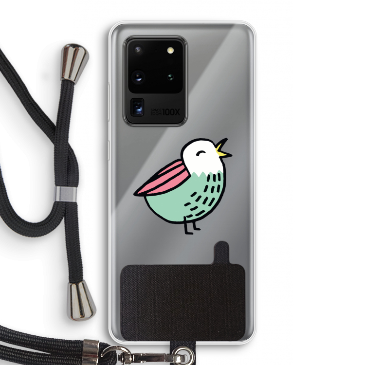 Birdy: Samsung Galaxy S20 Ultra Transparant Hoesje met koord