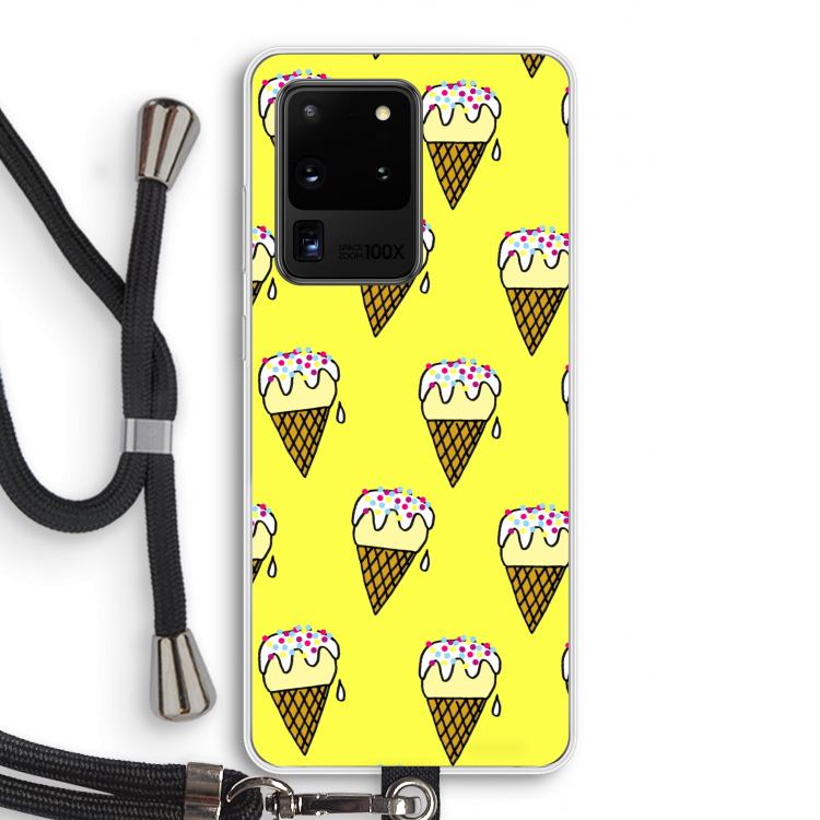 Isjes: Samsung Galaxy S20 Ultra Transparant Hoesje met koord