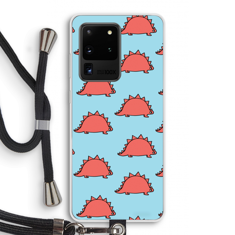 Dinosawrr: Samsung Galaxy S20 Ultra Transparant Hoesje met koord