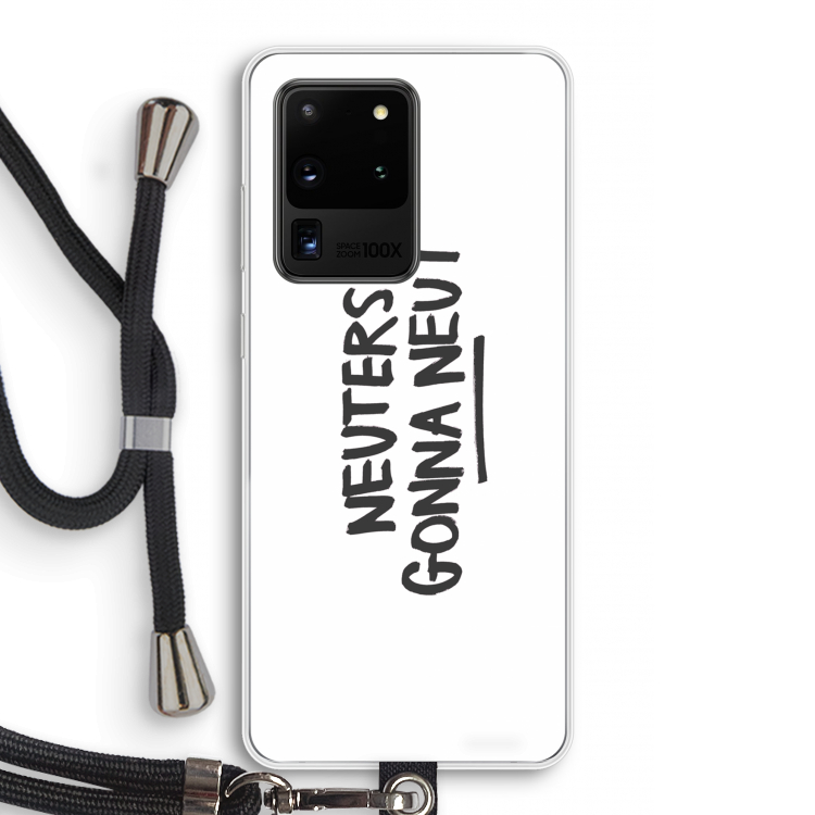 Neuters: Samsung Galaxy S20 Ultra Transparant Hoesje met koord