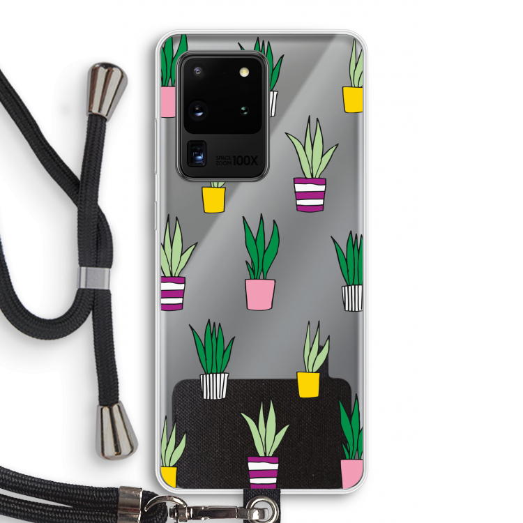 Sanseveria: Samsung Galaxy S20 Ultra Transparant Hoesje met koord