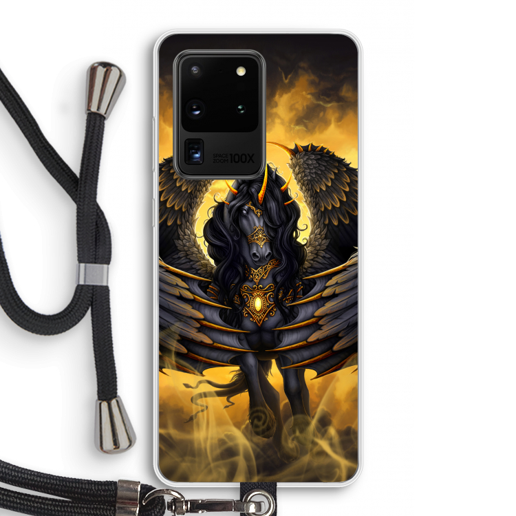 Pegasus: Samsung Galaxy S20 Ultra Transparant Hoesje met koord