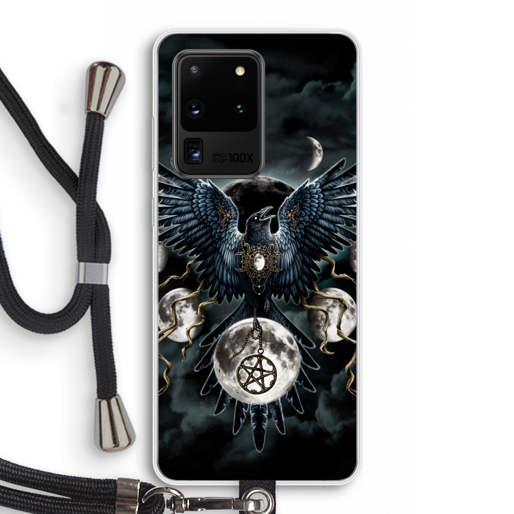 Sinister Wings: Samsung Galaxy S20 Ultra Transparant Hoesje met koord