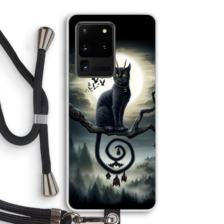 Moonlight Companions: Samsung Galaxy S20 Ultra Transparant Hoesje met koord