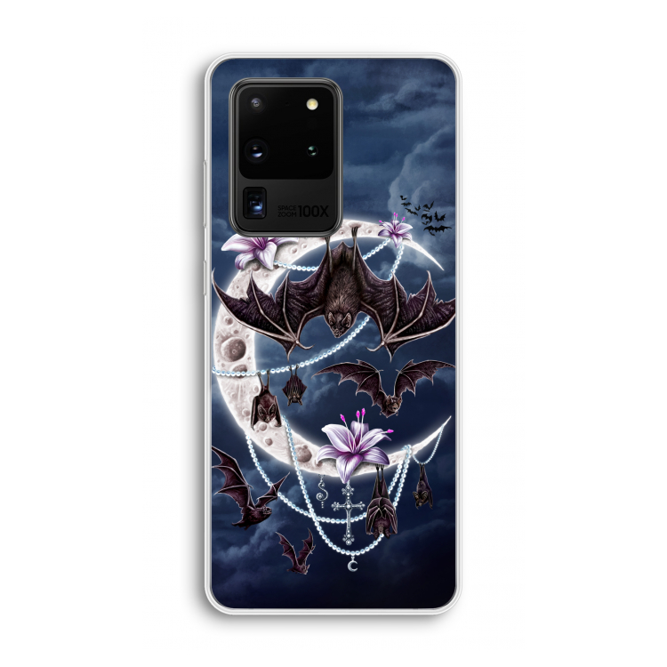 Vleermuizen Maan: Samsung Galaxy S20 Ultra Transparant Hoesje