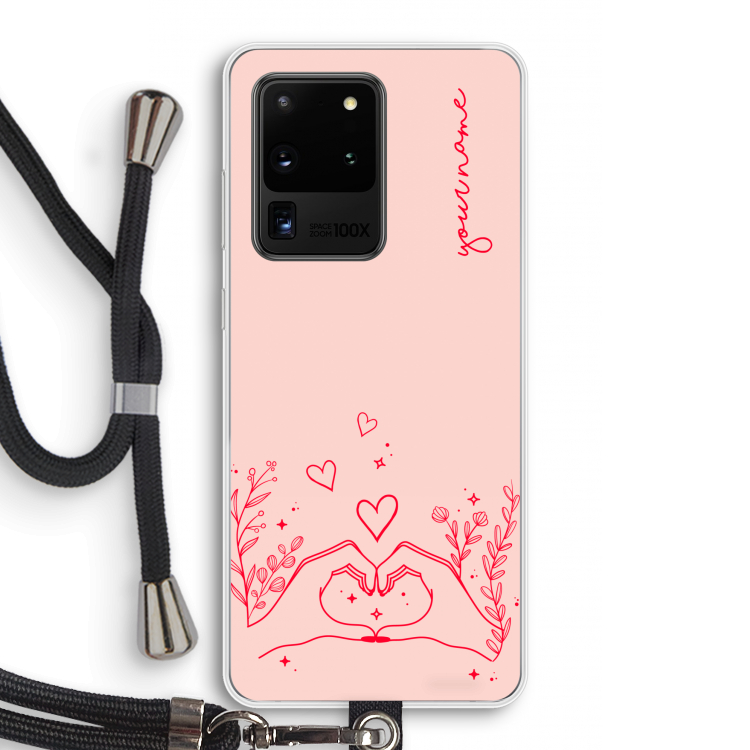Love is in the air: Samsung Galaxy S20 Ultra Transparant Hoesje met koord