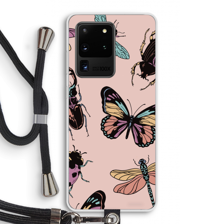 Tiny Bugs: Samsung Galaxy S20 Ultra Transparant Hoesje met koord
