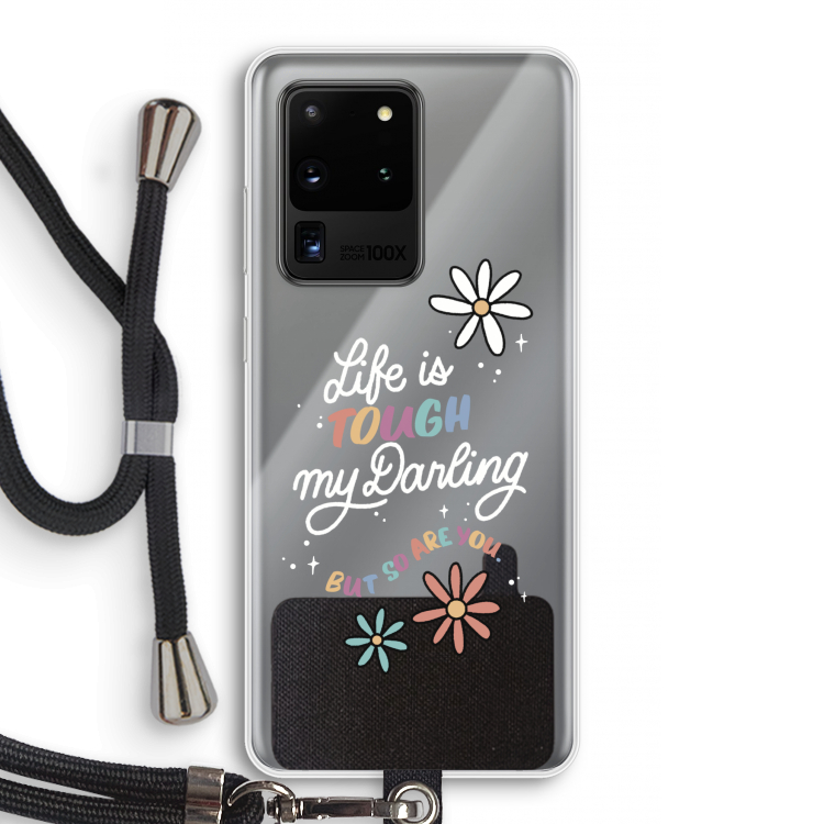 Tough Life: Samsung Galaxy S20 Ultra Transparant Hoesje met koord