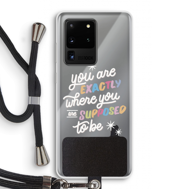 Right Place: Samsung Galaxy S20 Ultra Transparant Hoesje met koord