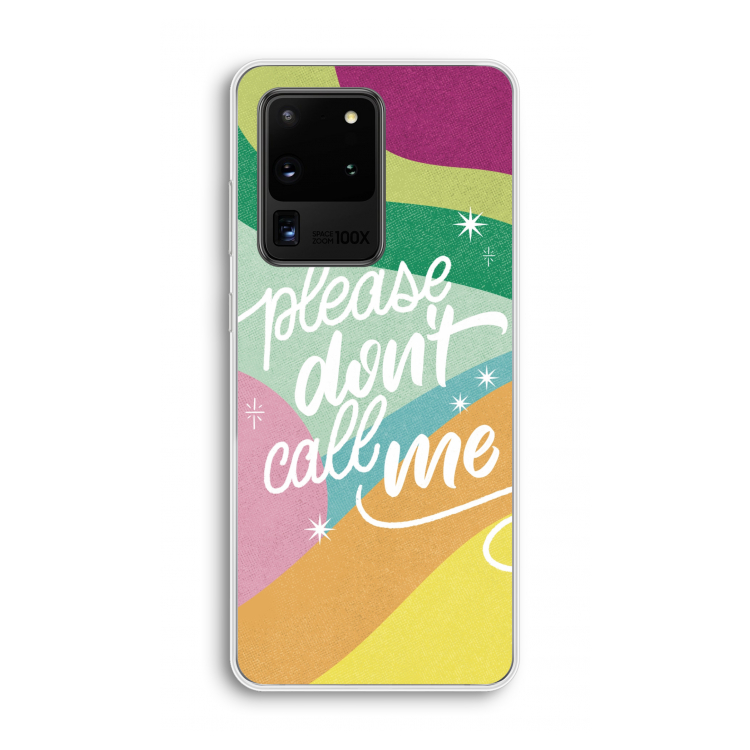 Don't call: Samsung Galaxy S20 Ultra Transparant Hoesje