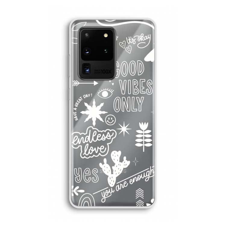 Good vibes: Samsung Galaxy S20 Ultra Transparant Hoesje