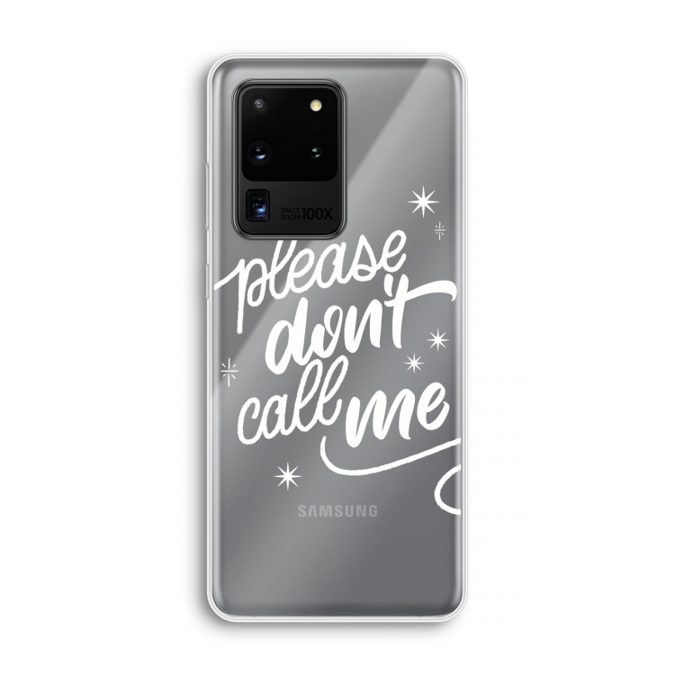 Don't call: Samsung Galaxy S20 Ultra Transparant Hoesje