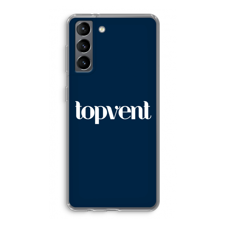 Topvent Navy: Samsung Galaxy S21 Transparant Hoesje