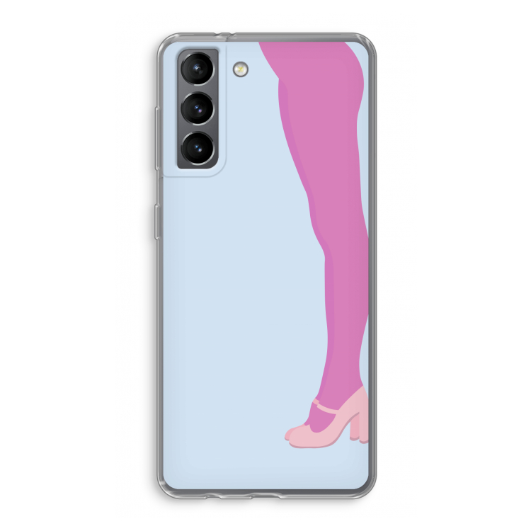 Pink panty: Samsung Galaxy S21 Transparant Hoesje
