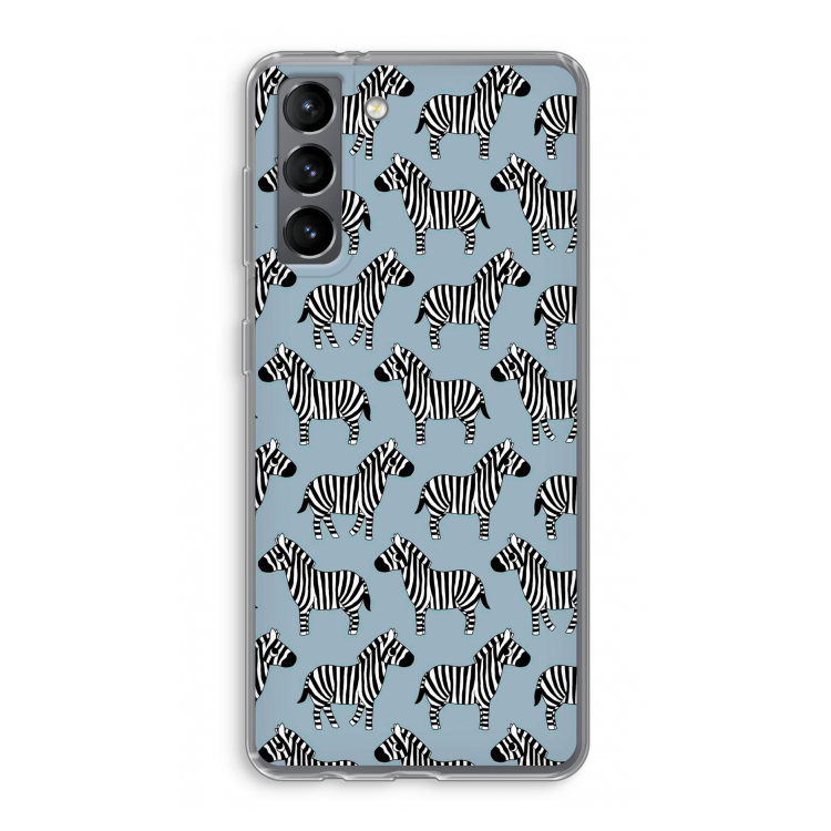 Zebra: Samsung Galaxy S21 Transparant Hoesje