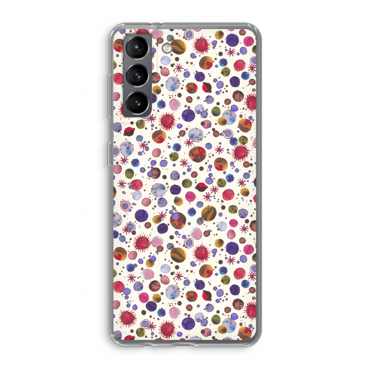 Planets Space: Samsung Galaxy S21 Transparant Hoesje