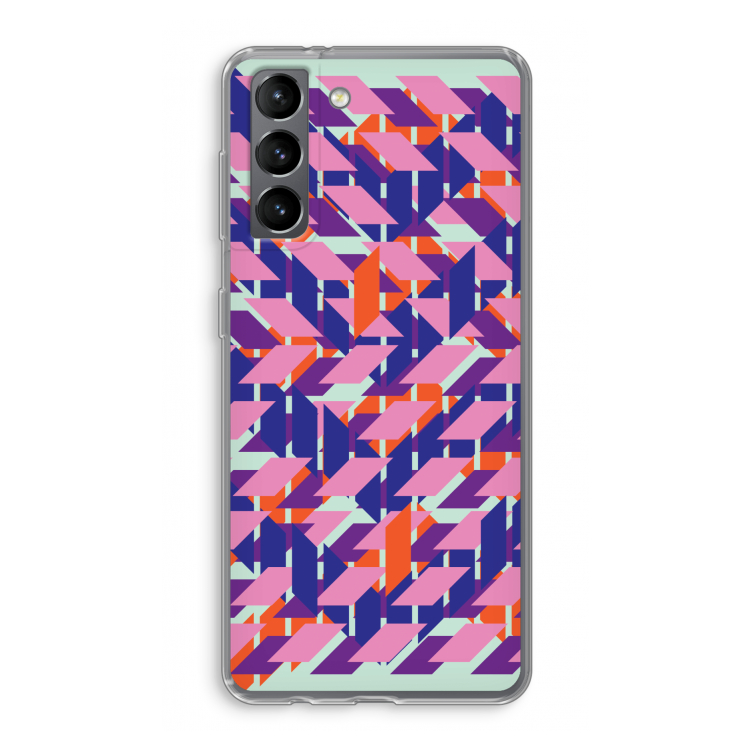 Skew Blush 3: Samsung Galaxy S21 Transparant Hoesje