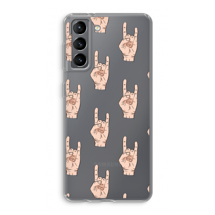 Rock: Samsung Galaxy S21 Transparant Hoesje