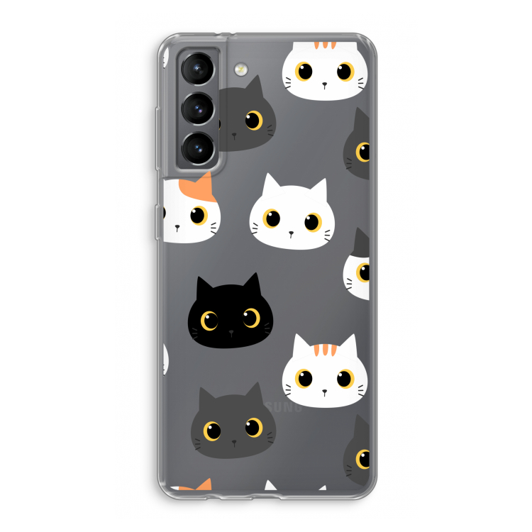 Katten: Samsung Galaxy S21 Transparant Hoesje