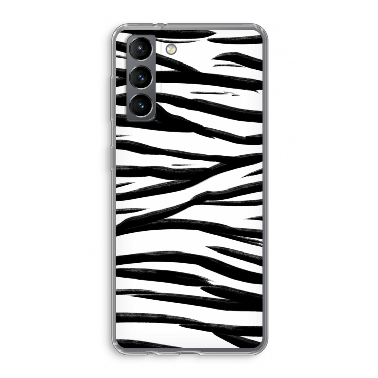Zebra pattern: Samsung Galaxy S21 Transparant Hoesje