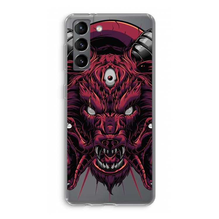 Hell Hound and Serpents: Samsung Galaxy S21 Transparant Hoesje