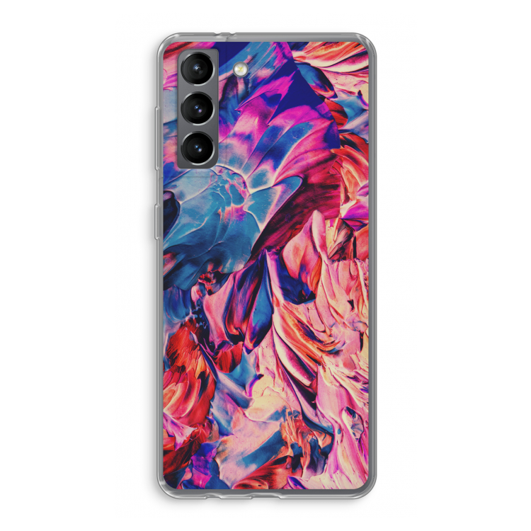Pink Orchard: Samsung Galaxy S21 Transparant Hoesje