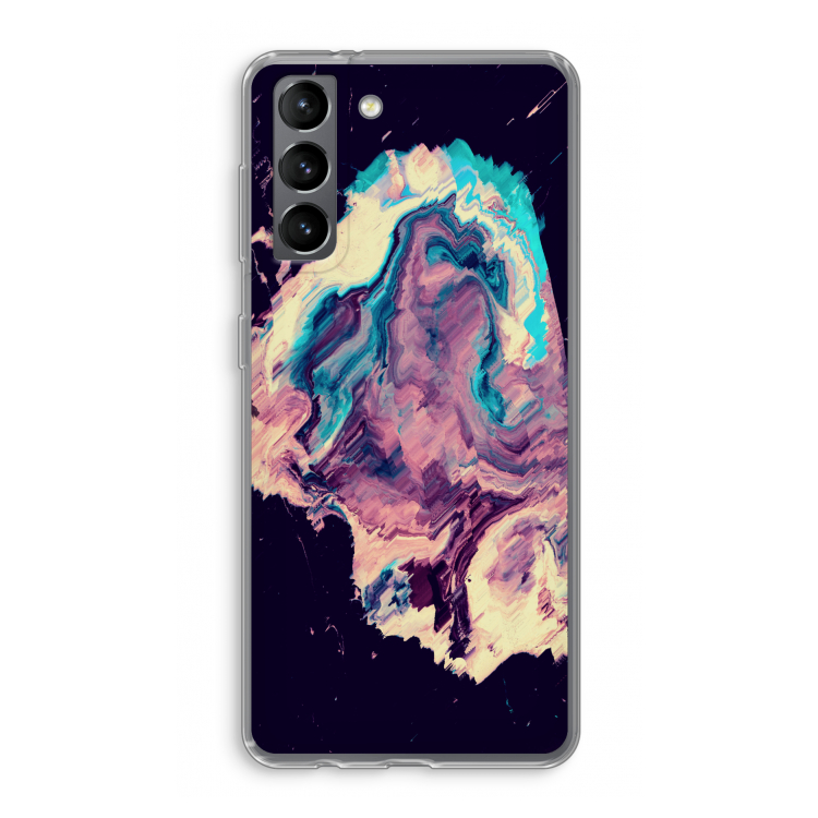 Cosmic Silence: Samsung Galaxy S21 Transparant Hoesje