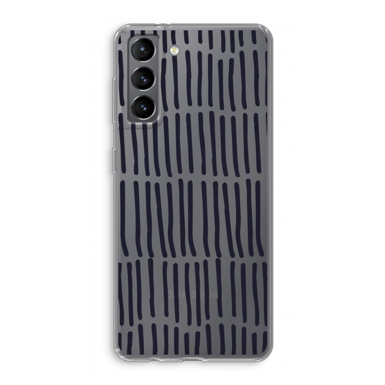 Moroccan stripes: Samsung Galaxy S21 Transparant Hoesje