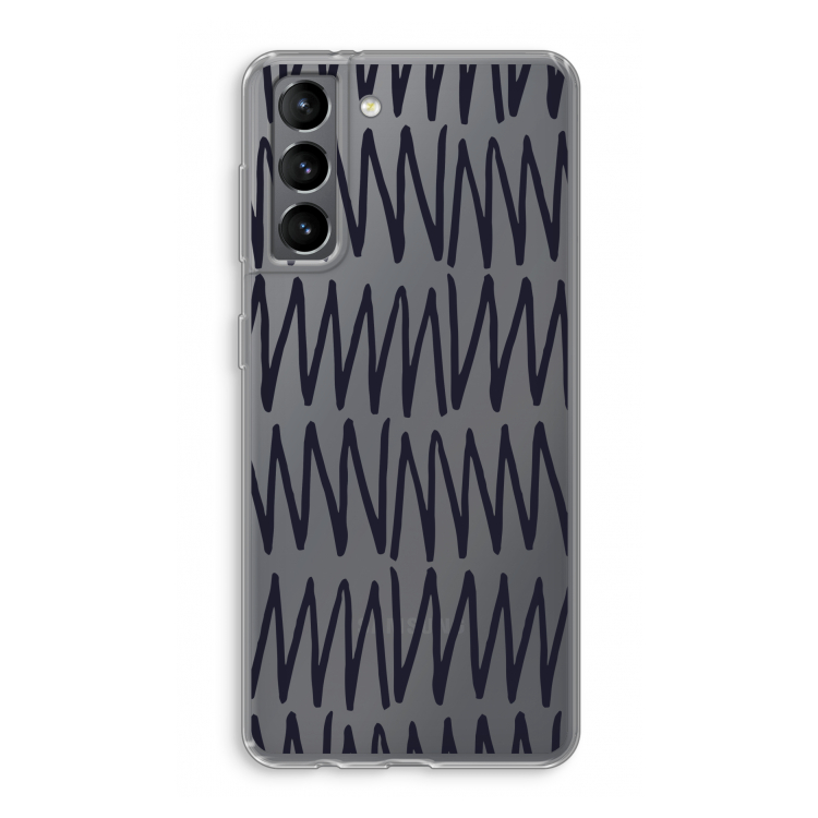 Marrakech Zigzag: Samsung Galaxy S21 Transparant Hoesje