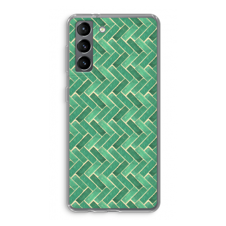 Moroccan tiles 2: Samsung Galaxy S21 Transparant Hoesje